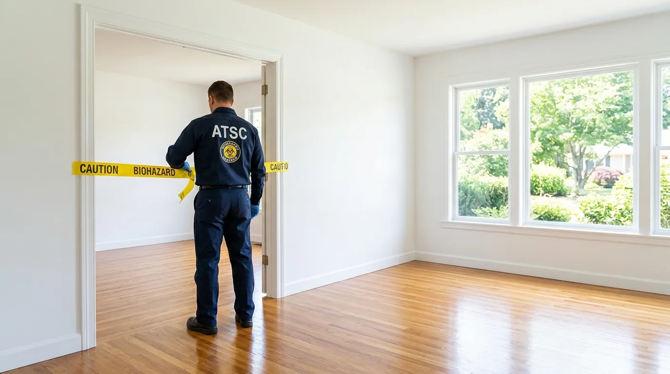 Certified biohazard cleanup crew performing Crime Scene Cleanup in Seneca